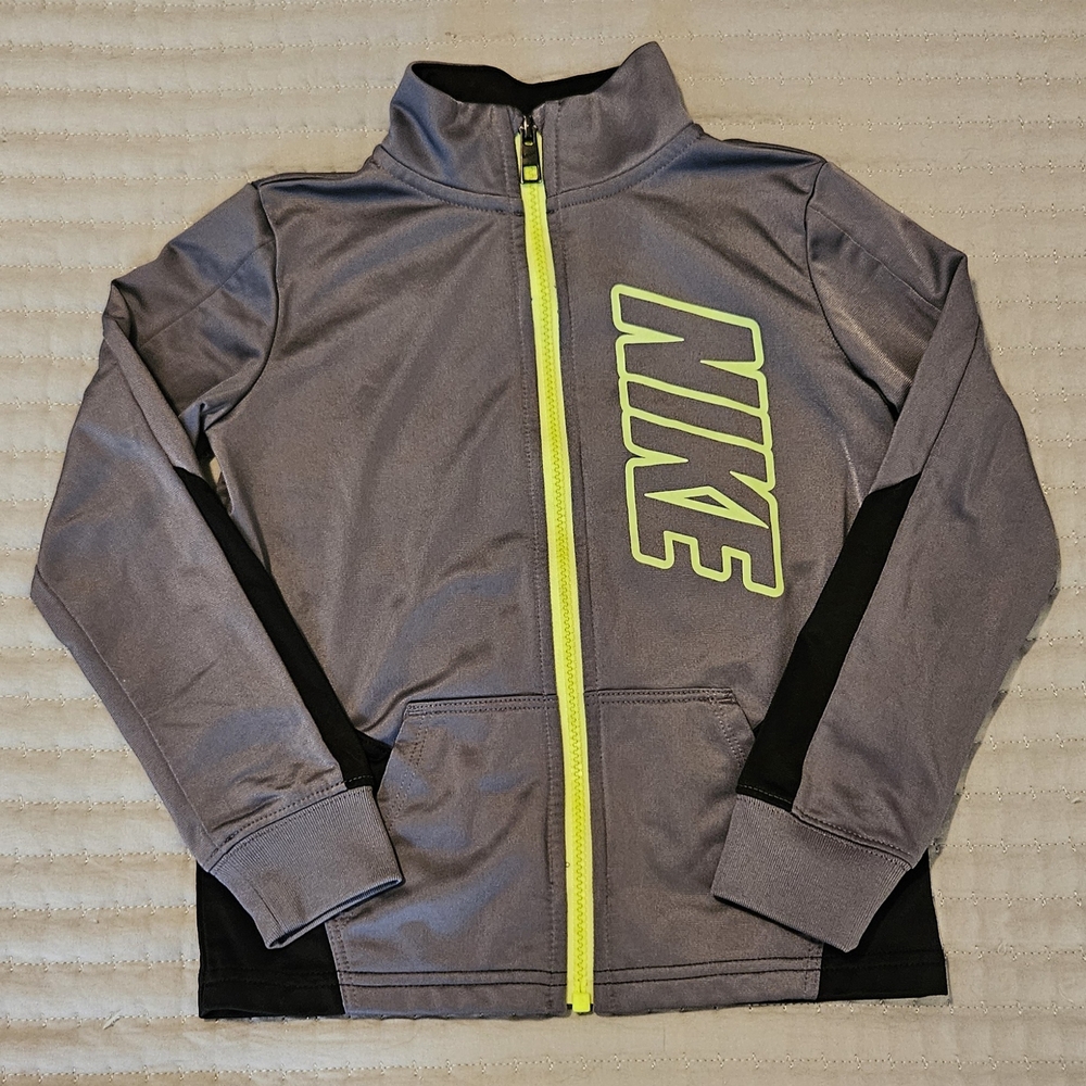 Nike Gray and Black Jacket with Neon Accents